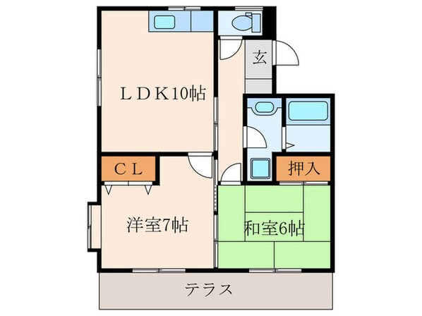 ハイツフレンドリ－の物件間取画像